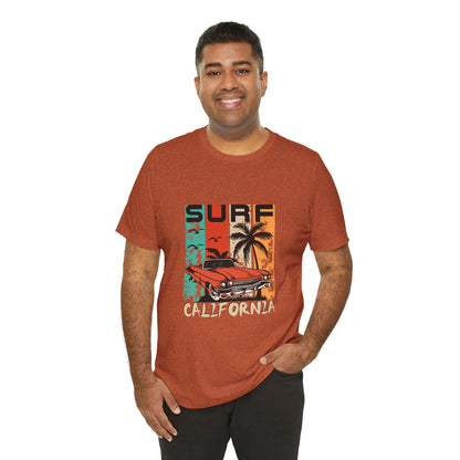 California Surf Vintage Tee - Unisex Short Sleeve T-Shirt - CreativeRino