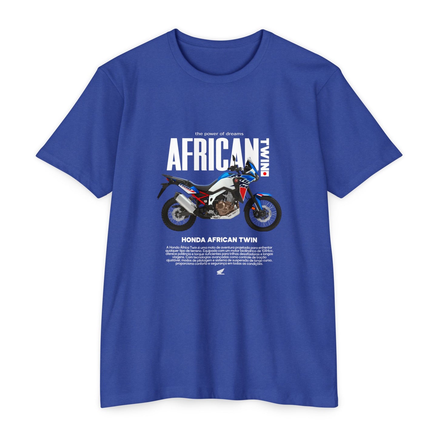 Honda African Twin Unisex T-Shirt - Power of Dreams Motorcycle Tee - CreativeRino