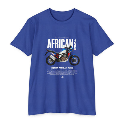 Honda African Twin Unisex T-Shirt - Power of Dreams Motorcycle Tee - CreativeRino