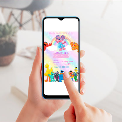 Sesame Street Birthday Invitation Template - CreativeRino
