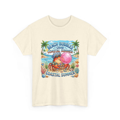 Beach Bubbles Crab Coastal Summer T-Shirt Printify