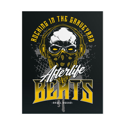 Cool Skull Music Rolled Poster - Afterlife Beats - Perfect Poster for Music Lovers & Home Decor - CreativeRino