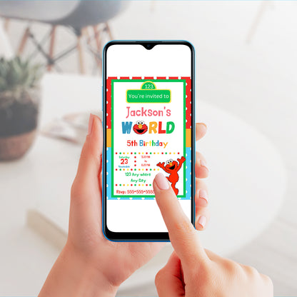 Sesame Street Birthday Invitation Template - CreativeRino