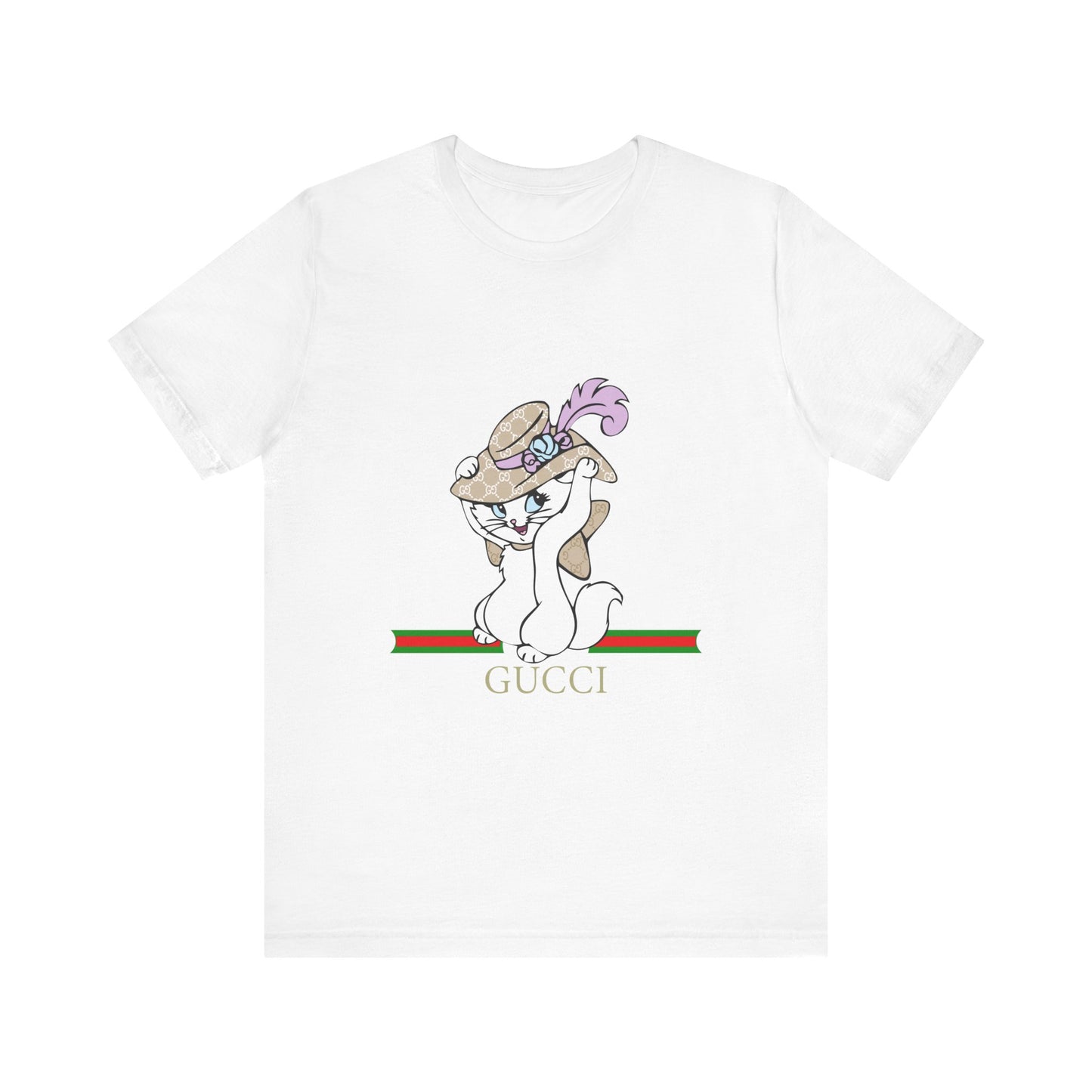 Kitty Gucci Unisex Jersey Short Sleeve T-shirt - CreativeRino