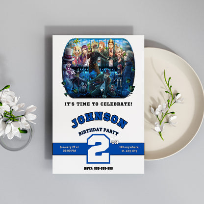 Blue Exorcist Birthday Invitation Template - CreativeRino