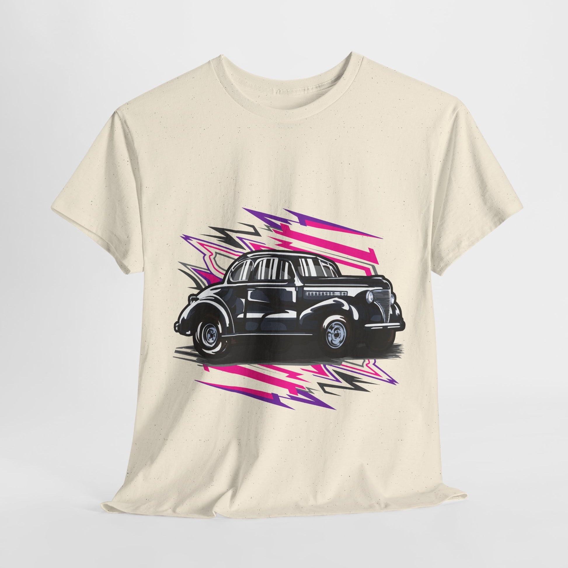Retro Car Unisex Heavy Cotton Tee - Stylish Graphic T-shirt for Auto Enthusiasts - CreativeRino