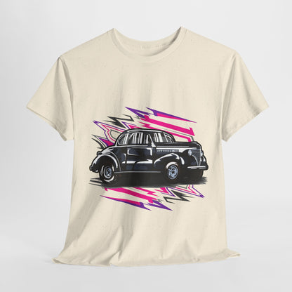 Retro Car Unisex Heavy Cotton Tee - Stylish Graphic T-shirt for Auto Enthusiasts - CreativeRino