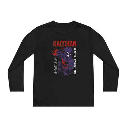 Kagchan Youth Long Sleeve Tee - Anime Inspired Competitor T-shirt for Kids - CreativeRino