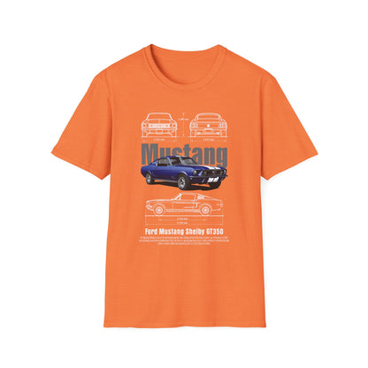 Ford Mustang Shelby GT350 Unisex Softstyle T-Shirt - Car Lovers Tee - CreativeRino