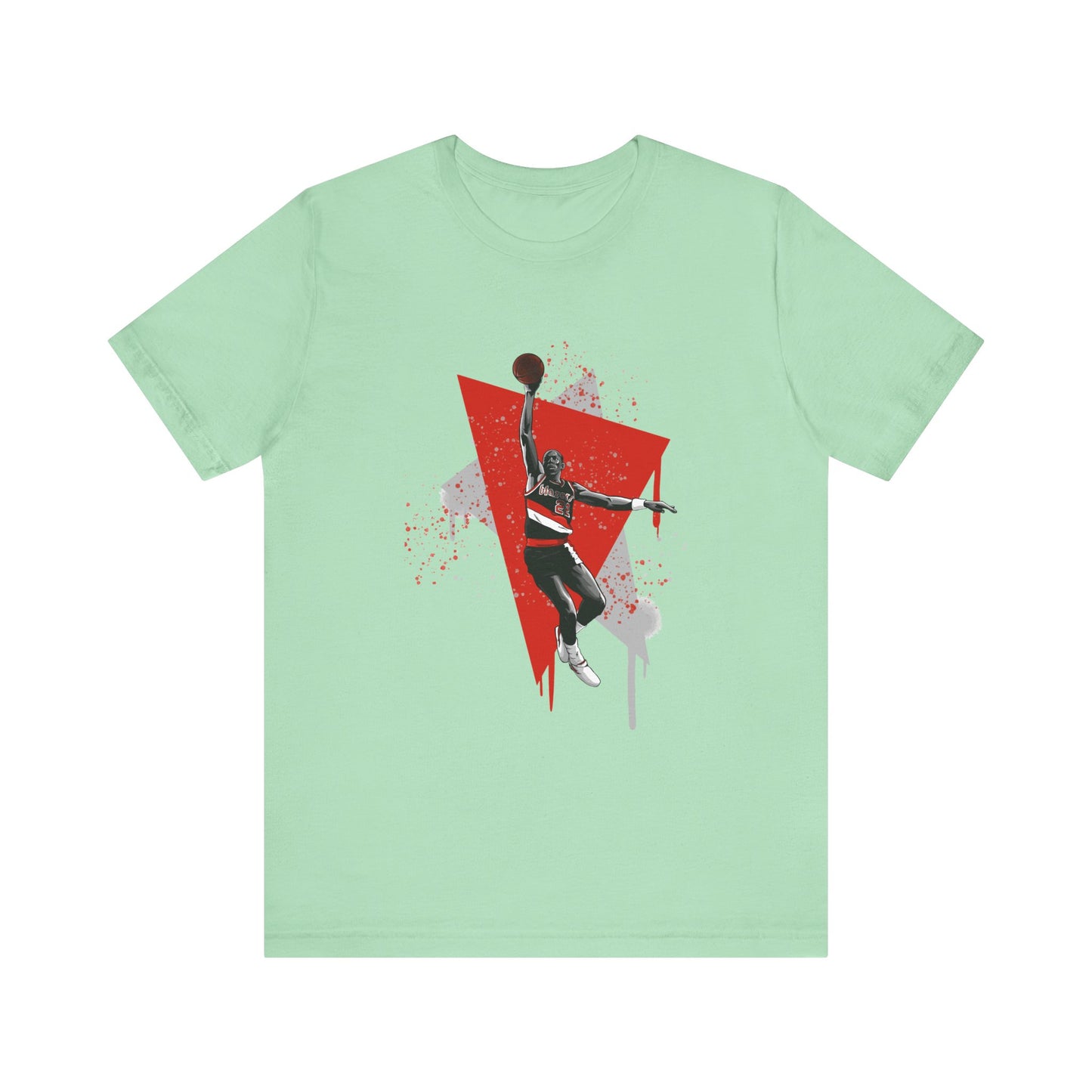 Unisex Clyde Drexler Jersey Short Sleeve Tee Basketball T-shirt - CreativeRino