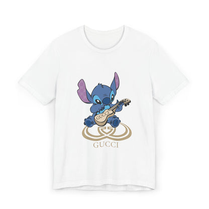 Stitch Guitar Unisex T-Shirt - Fun Casual Graphic Tee - CreativeRino