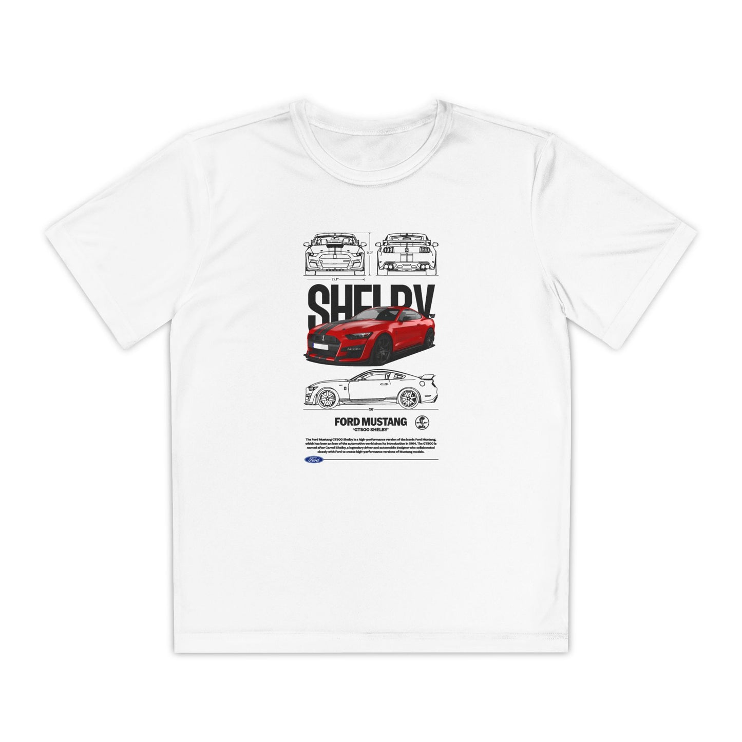 Ford Mustang Shelby Youth  Competition Tee | Car T-shirt - CreativeRino