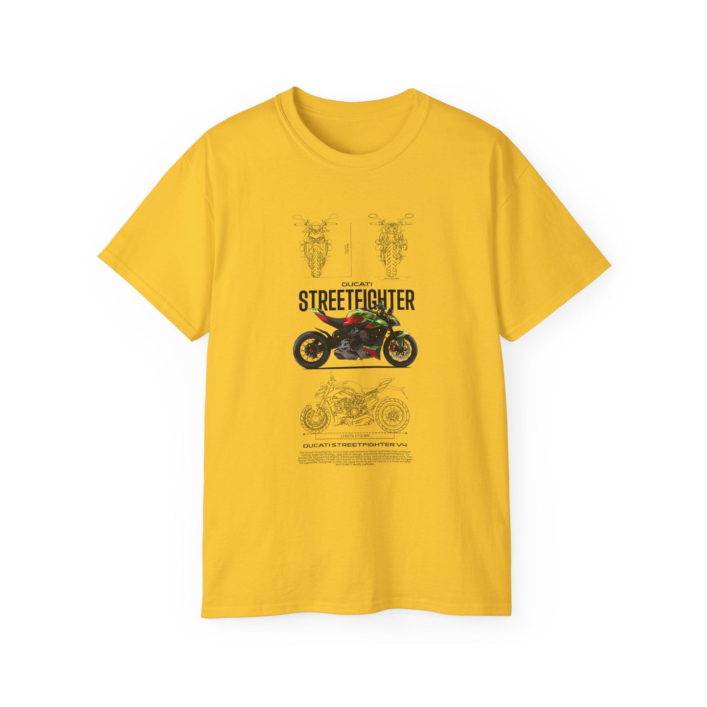 Ducati Streetfighter V4 Unisex Ultra Cotton Tee - Stylish Motorcycle T-shirt for Riders - CreativeRino