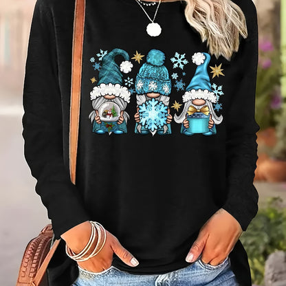 Chilly Blue Gnome Christmas Sweatshirt | Nordic Forester Crewneck Jumper | Cozy Winter Holiday Graphic Pullover eprolo