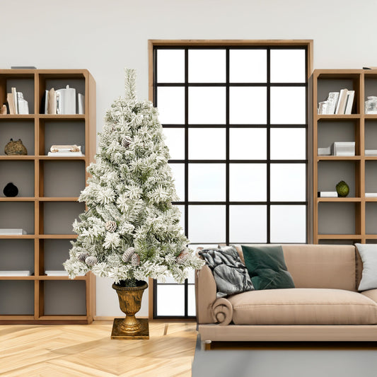 Deluxe 4-Piece Pre-Lit Christmas Tree & Garland Set | LED Entrance & Flower Decor eprolo