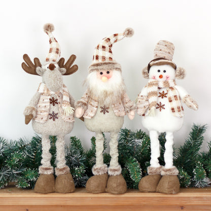 Telescopic Christmas Snowman & Elk Doll | Festival Window Scene Decoration Ornament