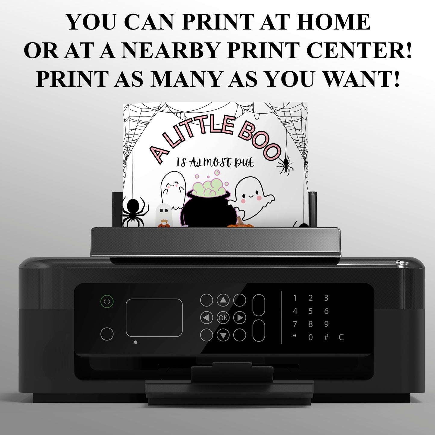 A Little Boo Baby Shower Halloween Invitation Template - CreativeRino