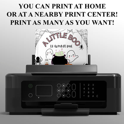 A Little Boo Baby Shower Halloween Invitation Template - CreativeRino