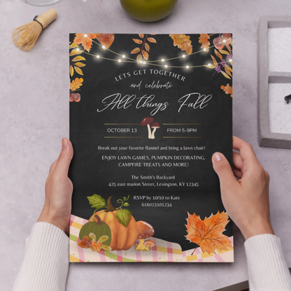 Fall Celebration Party Invitation Template - CreativeRino