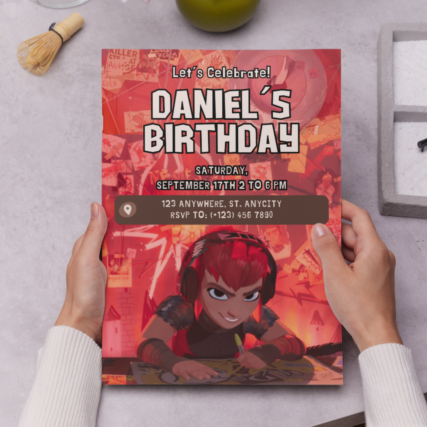 Nimona Birthday Invitation Template