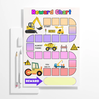 Construction Reward Chart Template | Construction Behavior Chart - CreativeRino
