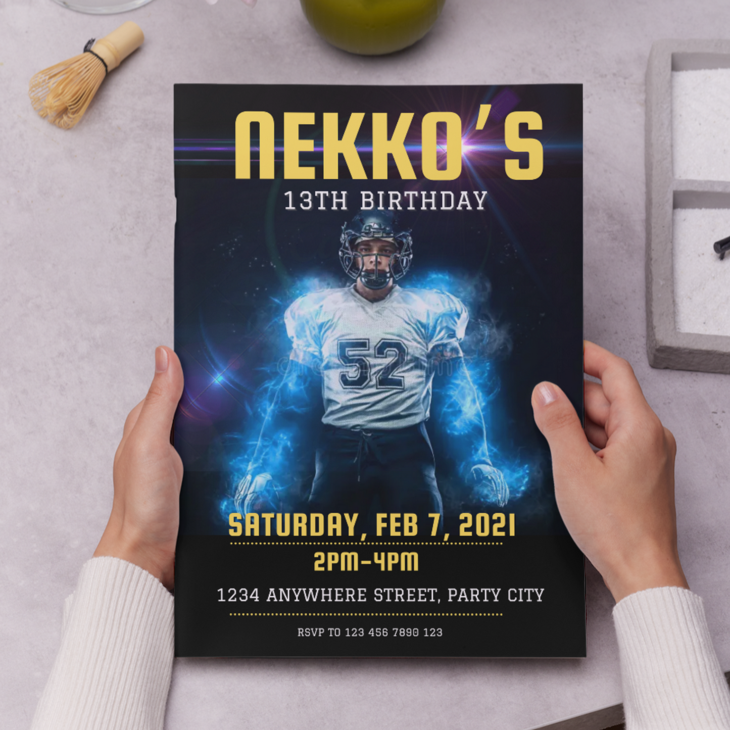 NFL Football Raiders Birthday Invitation Template