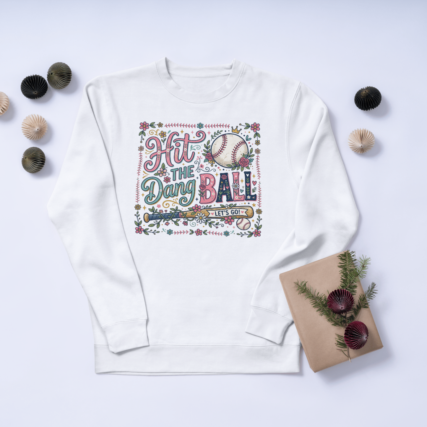 Hit The Dang Ball Baseball Mom PNG | Funny Game Day Shirt Design | Instant Download CreativeRino