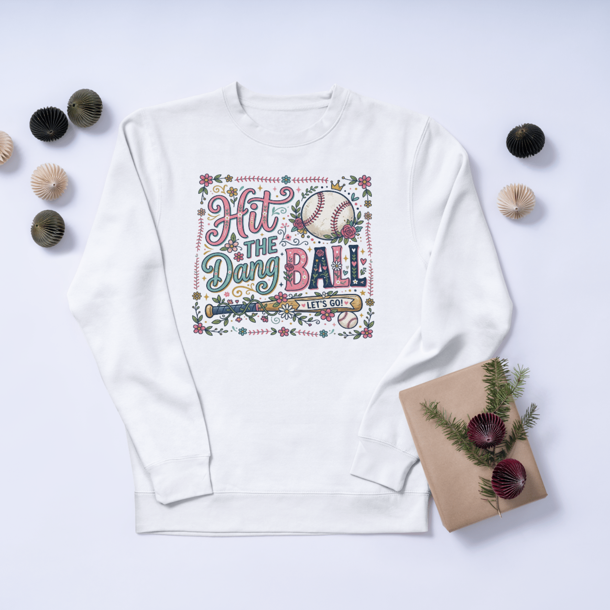 Hit The Dang Ball Baseball Mom PNG | Funny Game Day Shirt Design | Instant Download CreativeRino