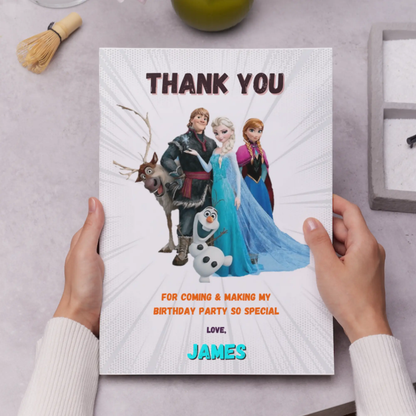 Frozen Thank You Card Template - CreativeRino