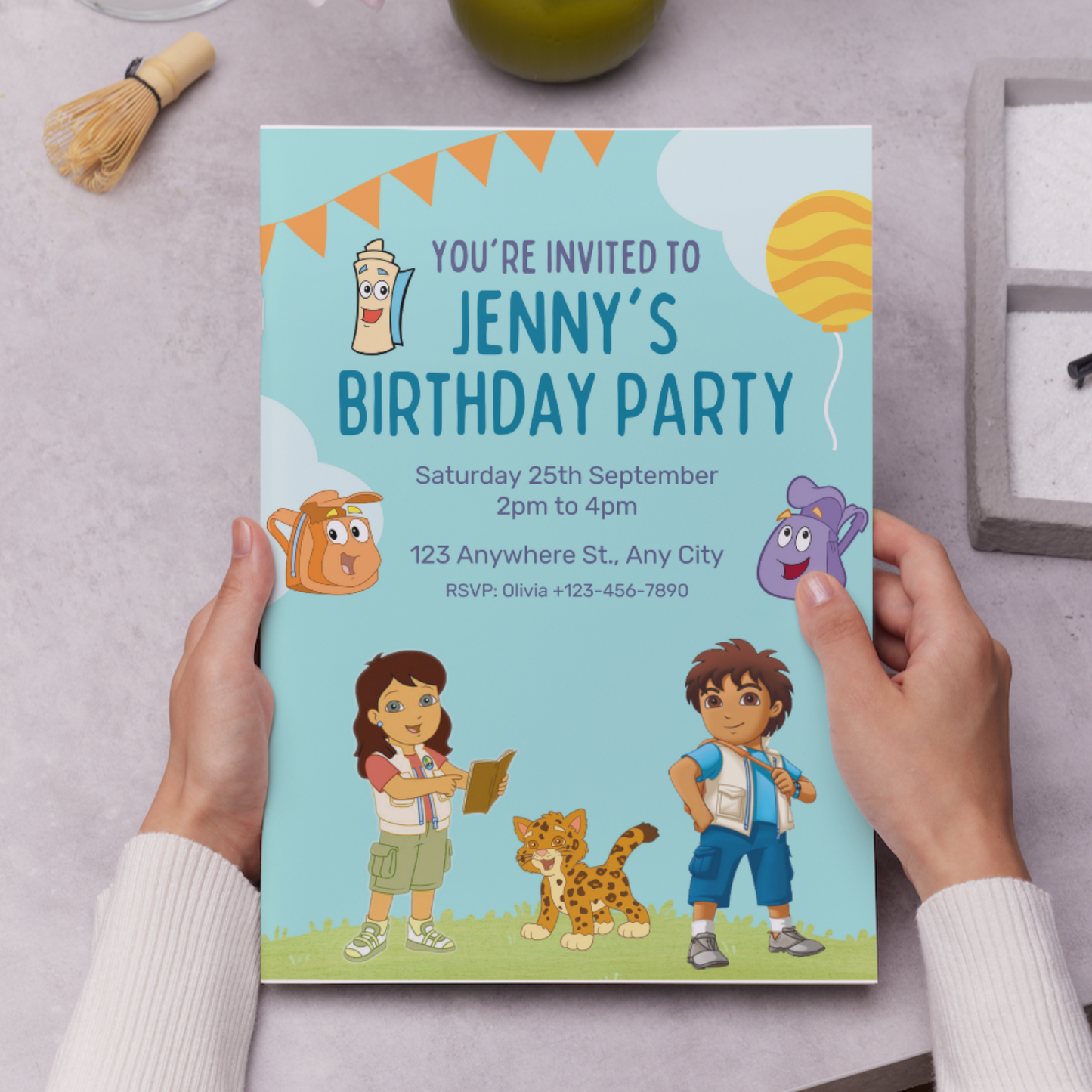 Go Diego Go Birthday Invitation Template