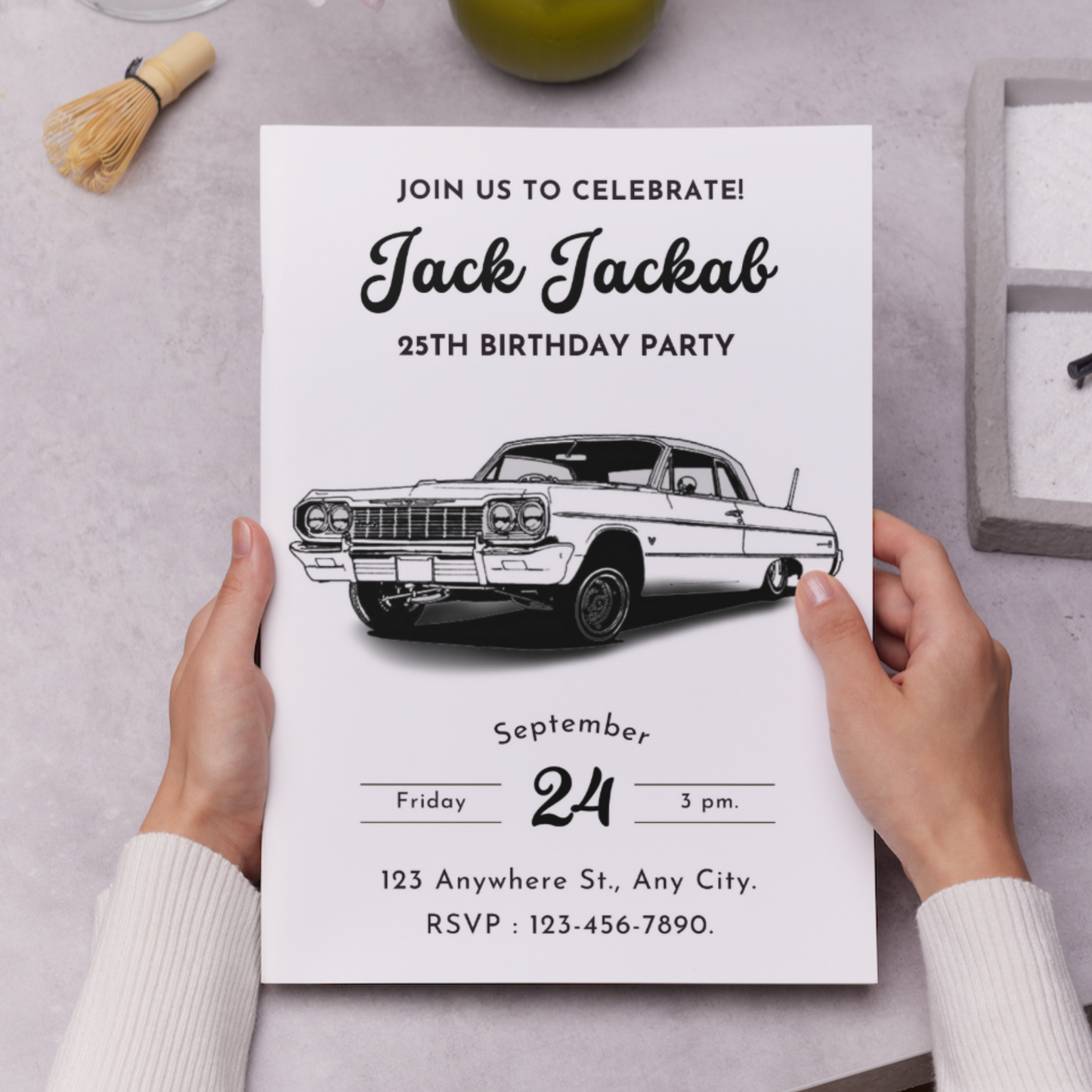 Lowrider Cholo Birthday Invitation Template