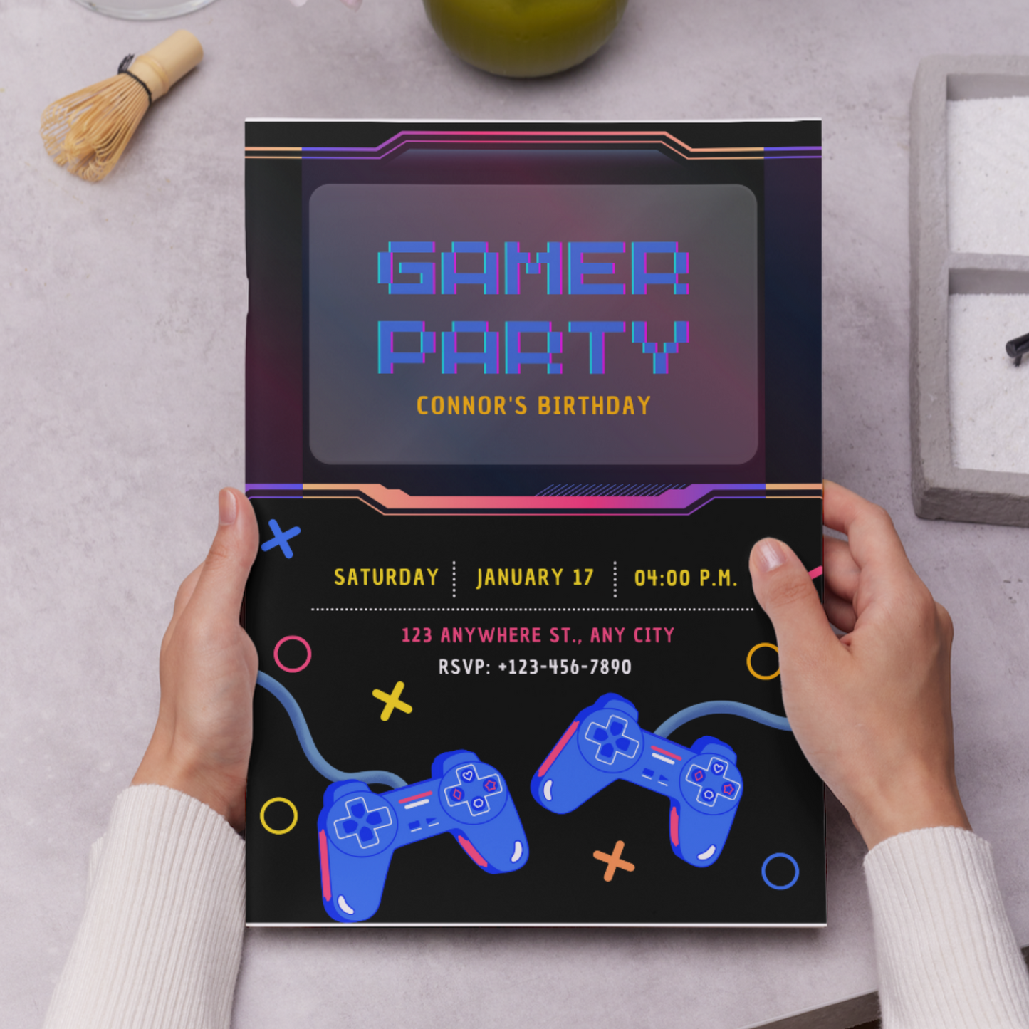 Gamer Birthday Invitation Template