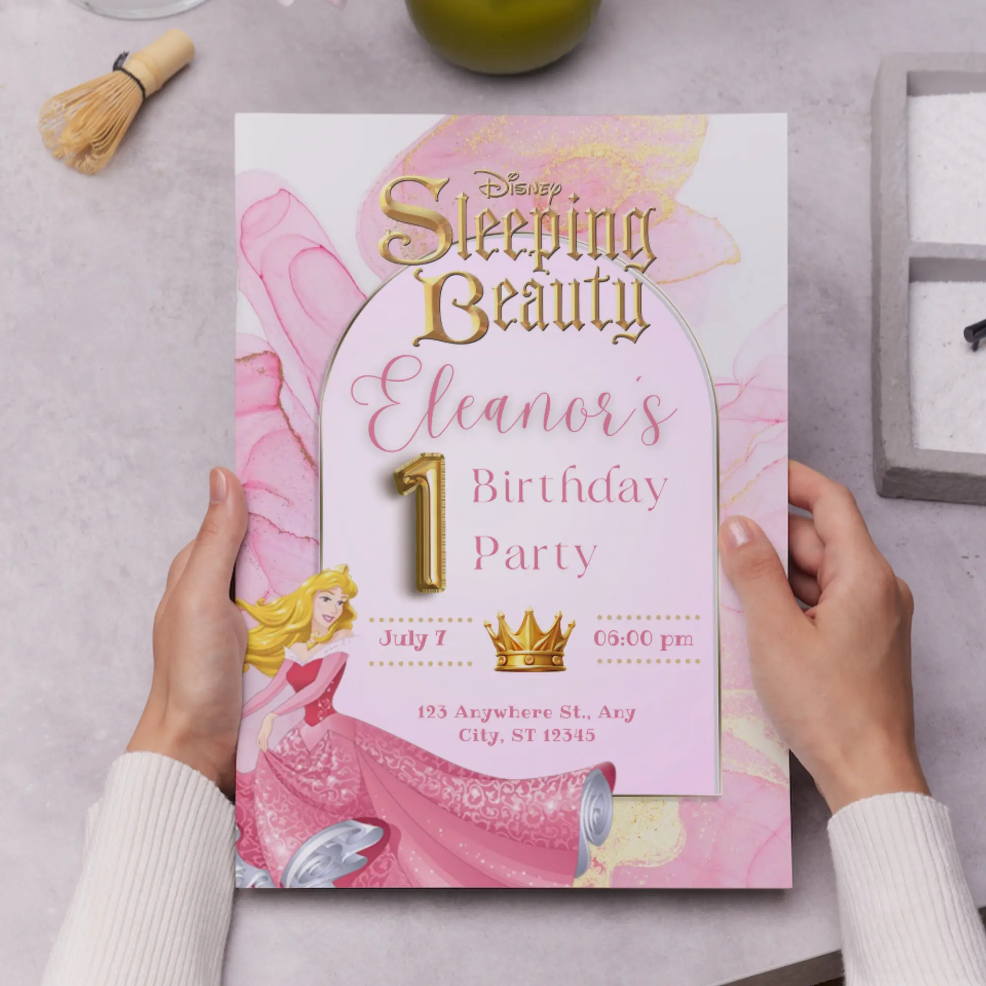 Sleeping Beauty Birthday Invitation Template - CreativeRino