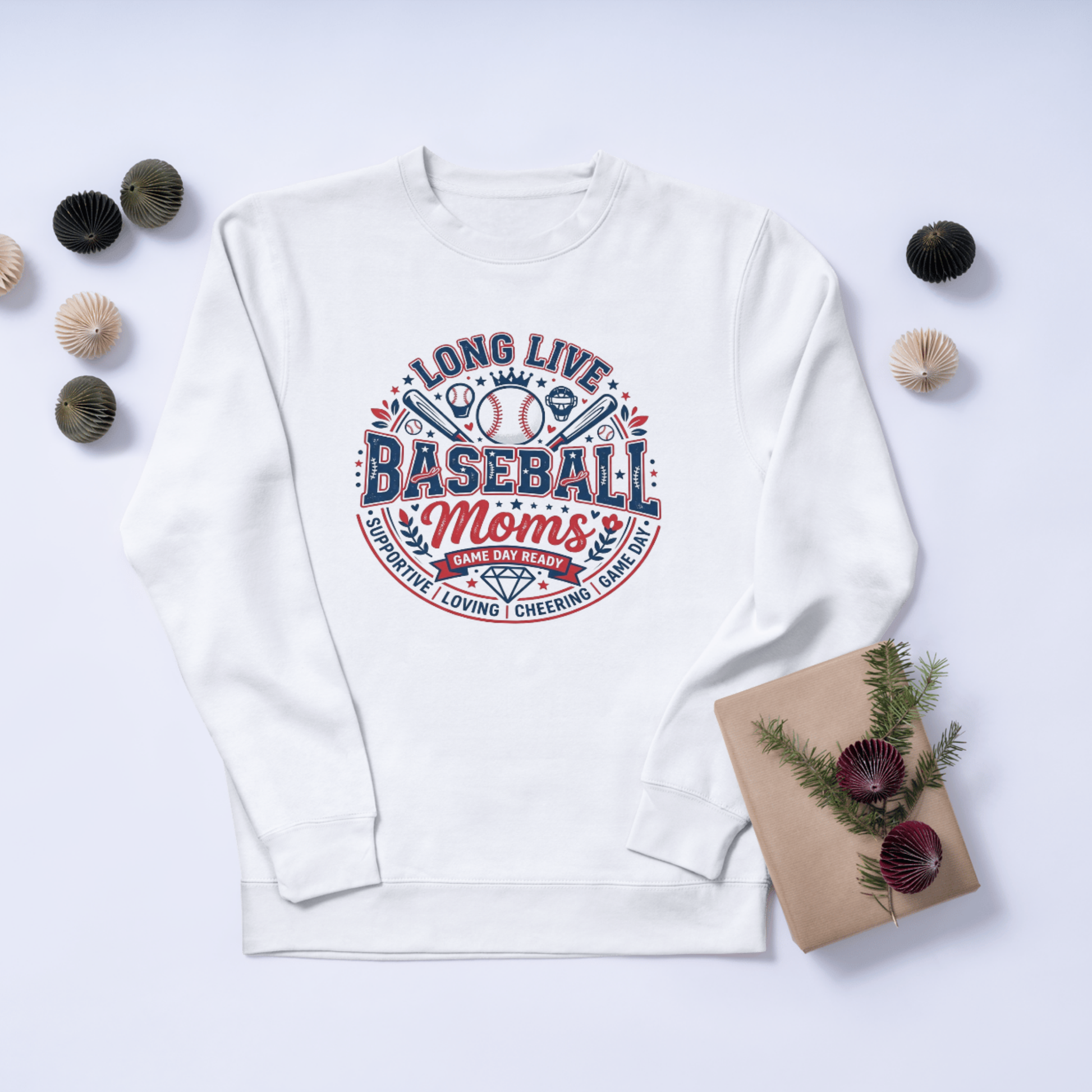 Long Live Baseball Moms PNG | Digital Download for Shirts & Sublimation CreativeRino