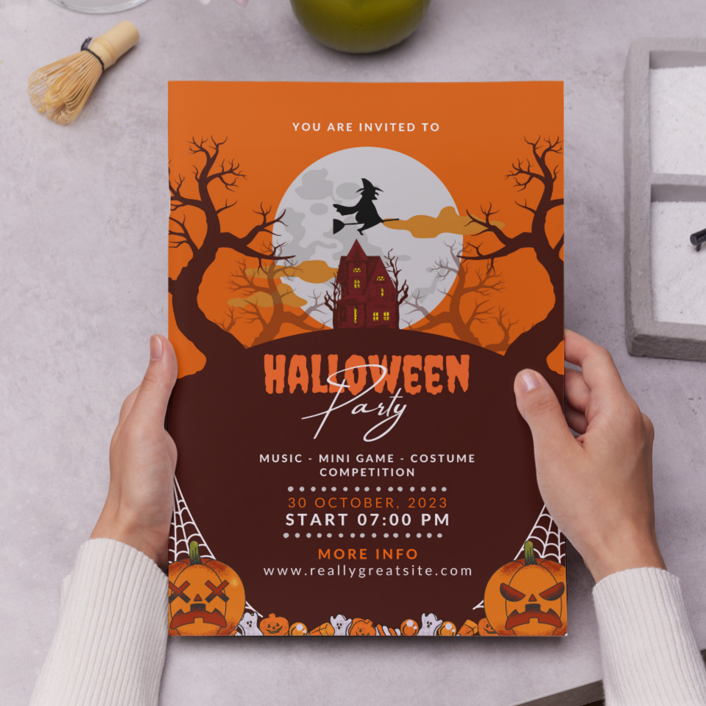 Halloween Party Invitation Template