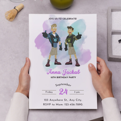 Wild Kratts Birthday Invitation Template - CreativeRino