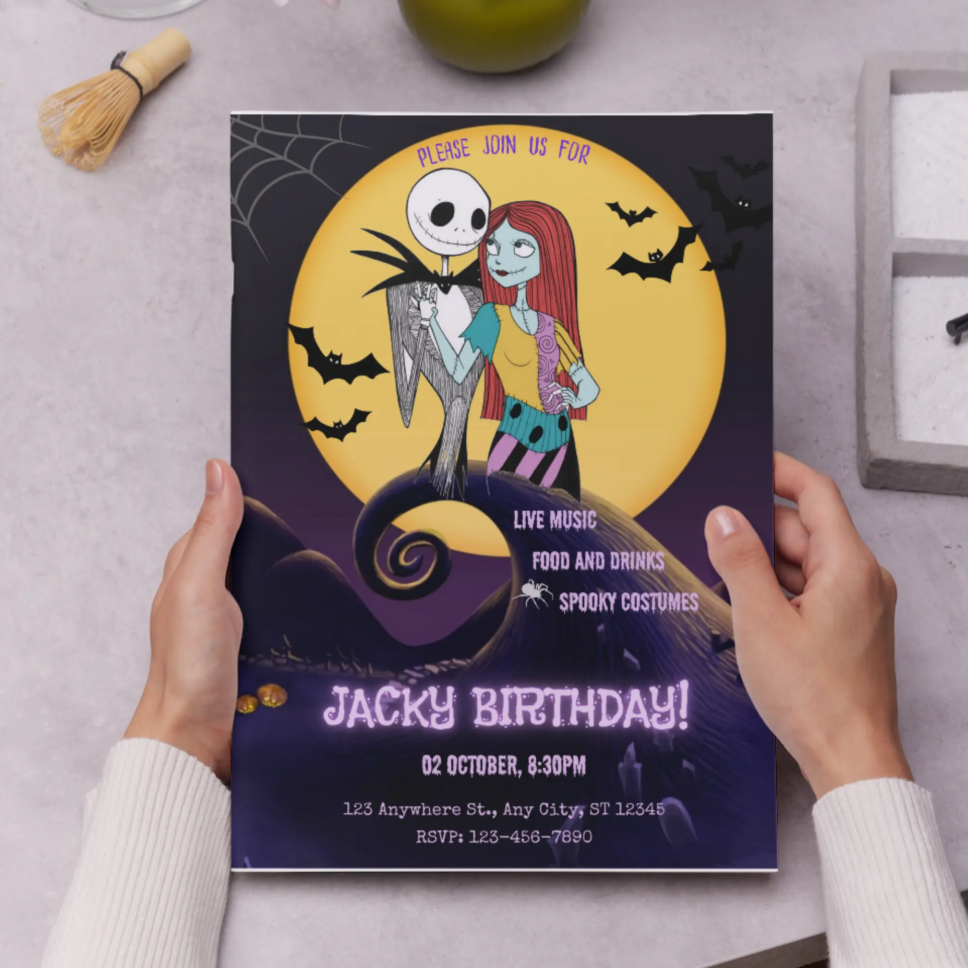 The Nightmare before Christmas Birthday Invitation Template - CreativeRino
