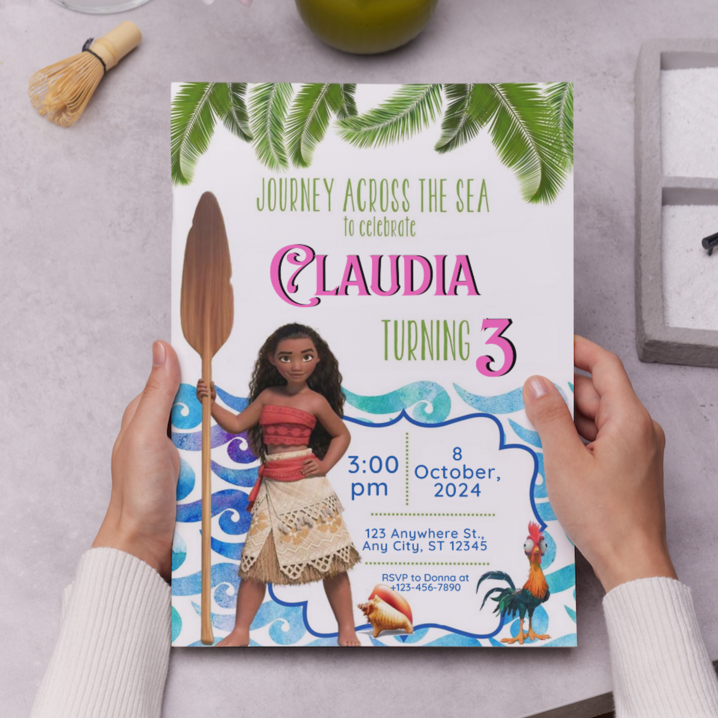 Moana Birthday Invitation Template