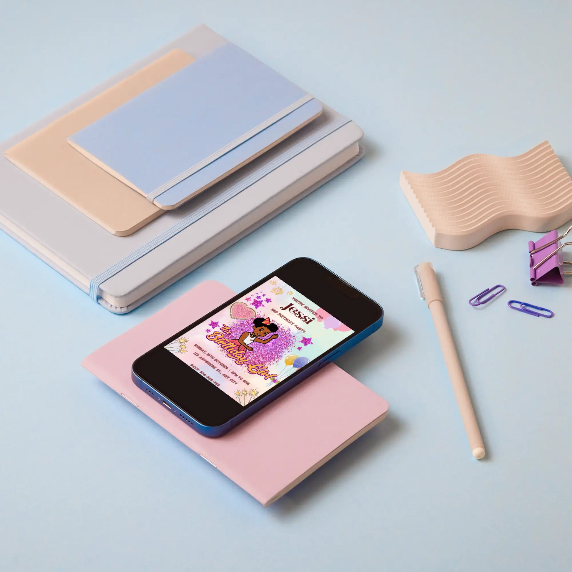 Gracie Corner Birthday Invitation Template - CreativeRino