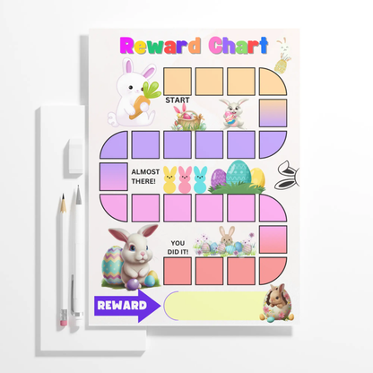 Easter Egg Reward Chart Template | Easter Bunny Behavior Chart - CreativeRino