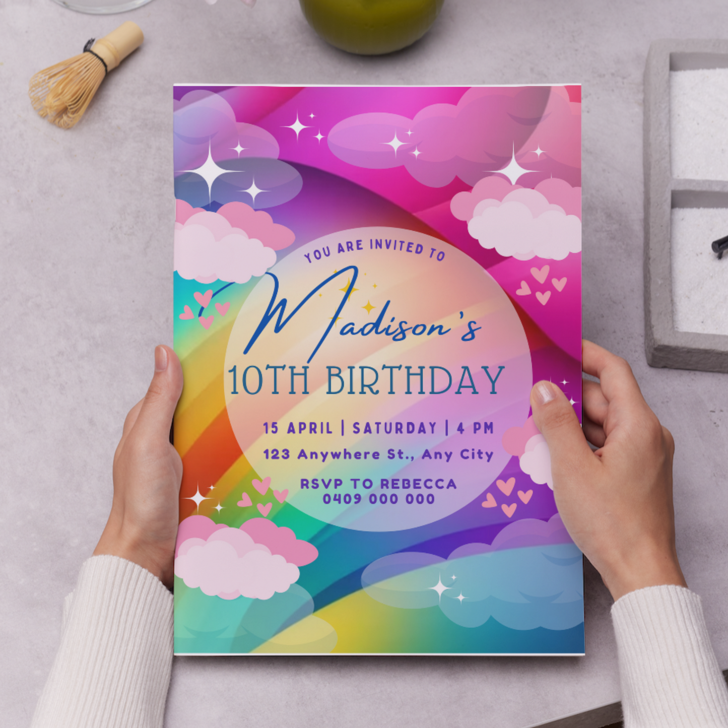 Tie Bye Birthday Invitation Template