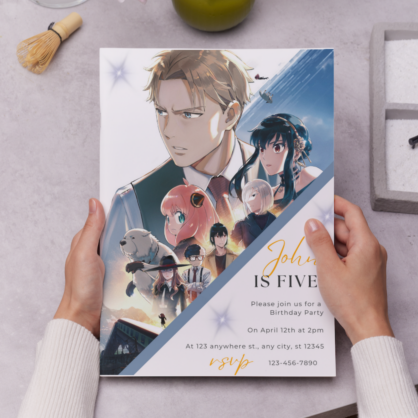 Spy x Family Birthday Invitation Template