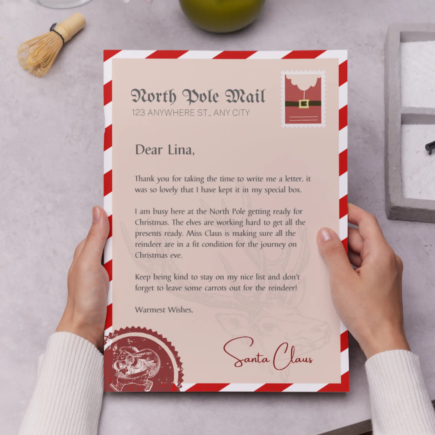 Letter from Santa Claus Christmas Template - CreativeRino