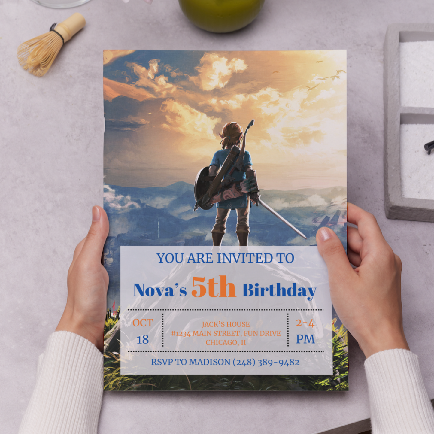 Zelda Birthday Invitation Template | The Legend of Zelda Birthday Invite