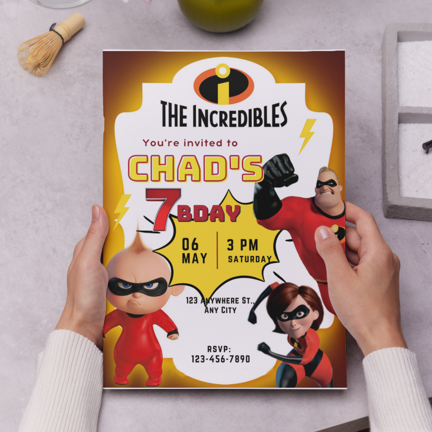 The Incredibles Birthday Invitation Template