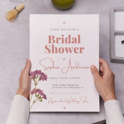 Bridal Shower Invitation Template - CreativeRino