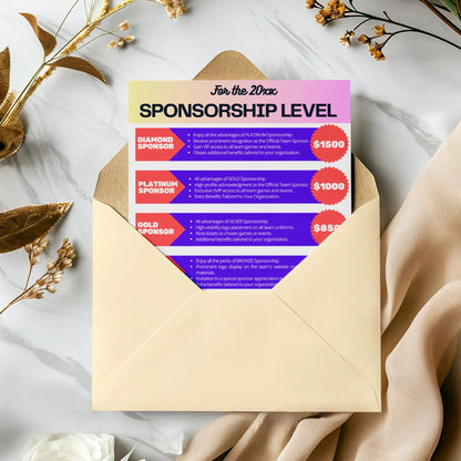 Sponsorship Level Flyer Template | Club Sponsorship Level Flyer CreativeRino