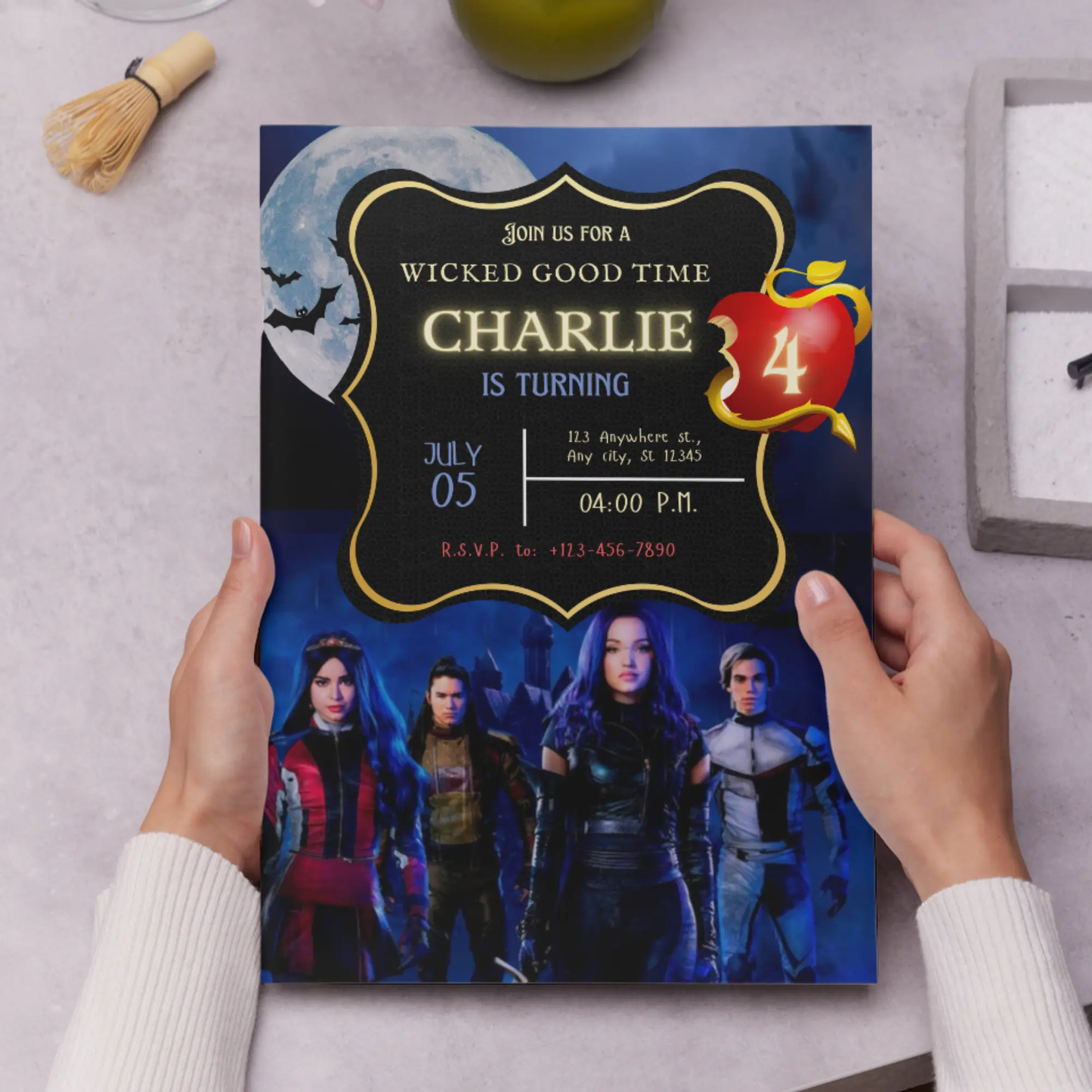 Descendants Birthday Invitation Template - CreativeRino