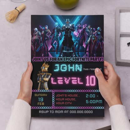 Fortnite Birthday Invitation Template - CreativeRino