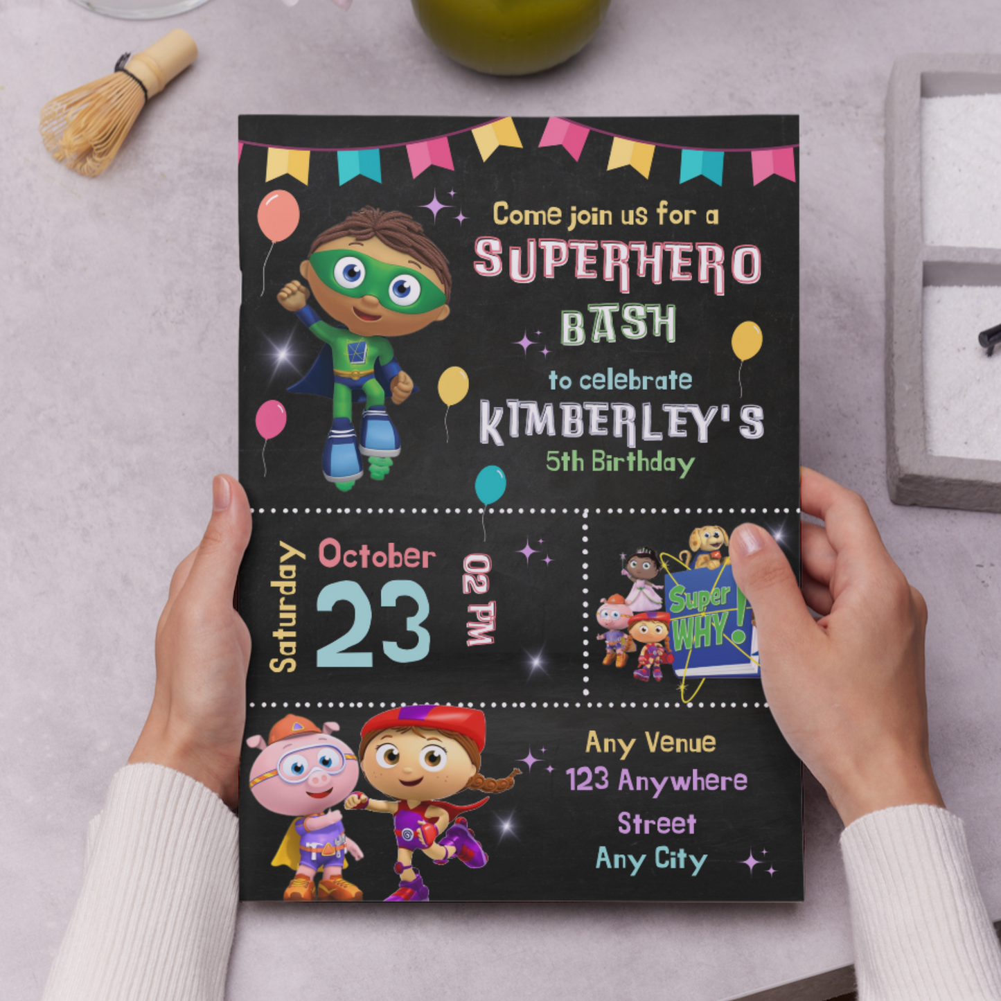 Super Why Birthday Invitation Template